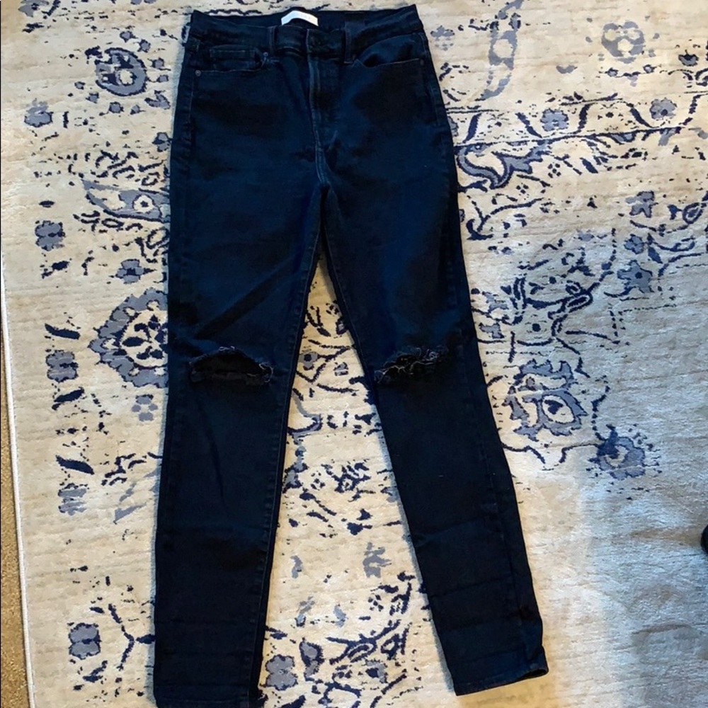 Black high waisted super stretch jeans